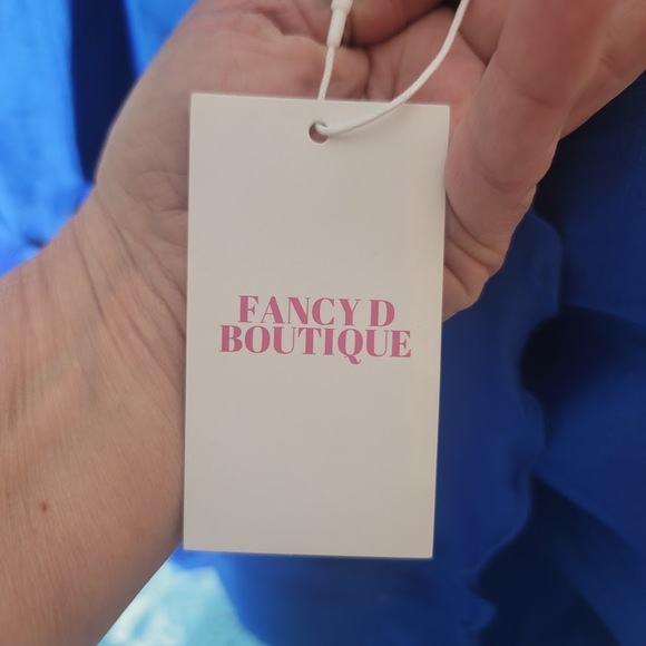 NEW Flamenco Tango BLUE Multi Tiered Dress youth large DANCE Fiesta Formal - Picture 5 of 9